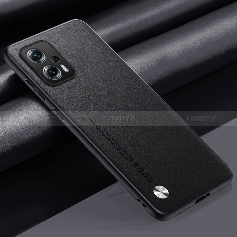 Funda Lujo Cuero Carcasa S01 para Xiaomi Redmi Note 11T Pro 5G Negro