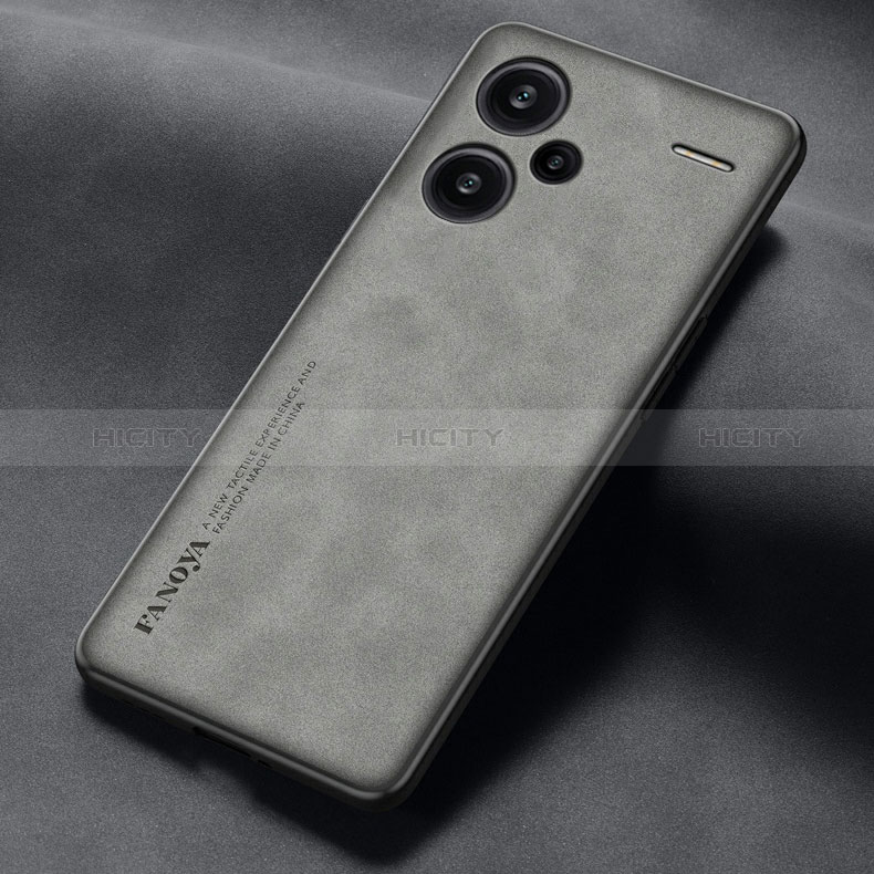 Para Xiaomi Redmi Note 13 Pro + 5G Funda de cuero con tapa con textura de