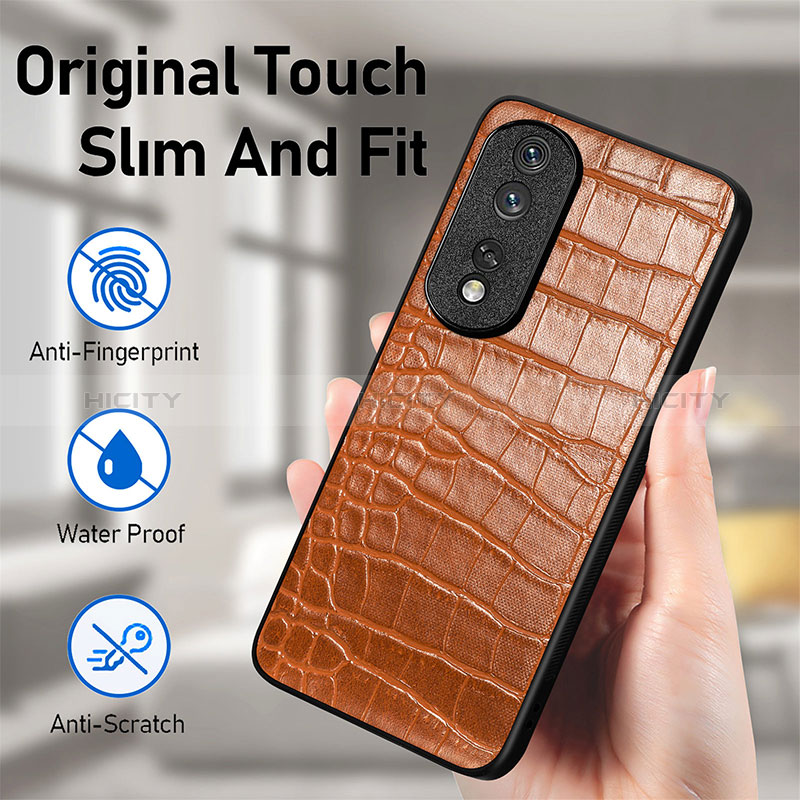 Funda Lujo Cuero Carcasa S01D para Huawei Honor 80 Pro Flat 5G