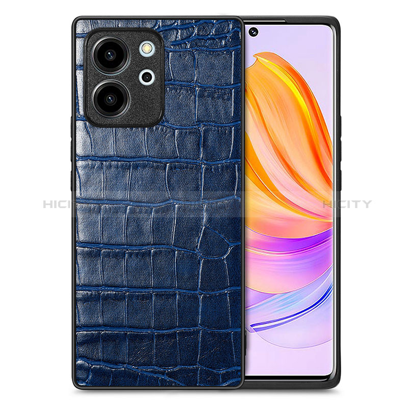 Funda Lujo Cuero Carcasa S01D para Huawei Honor 80 SE 5G Azul