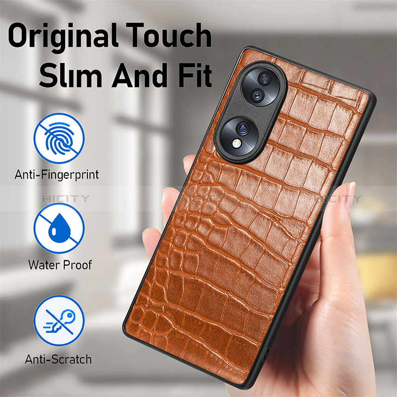 Funda Lujo Cuero Carcasa S01D para Huawei Honor X7b