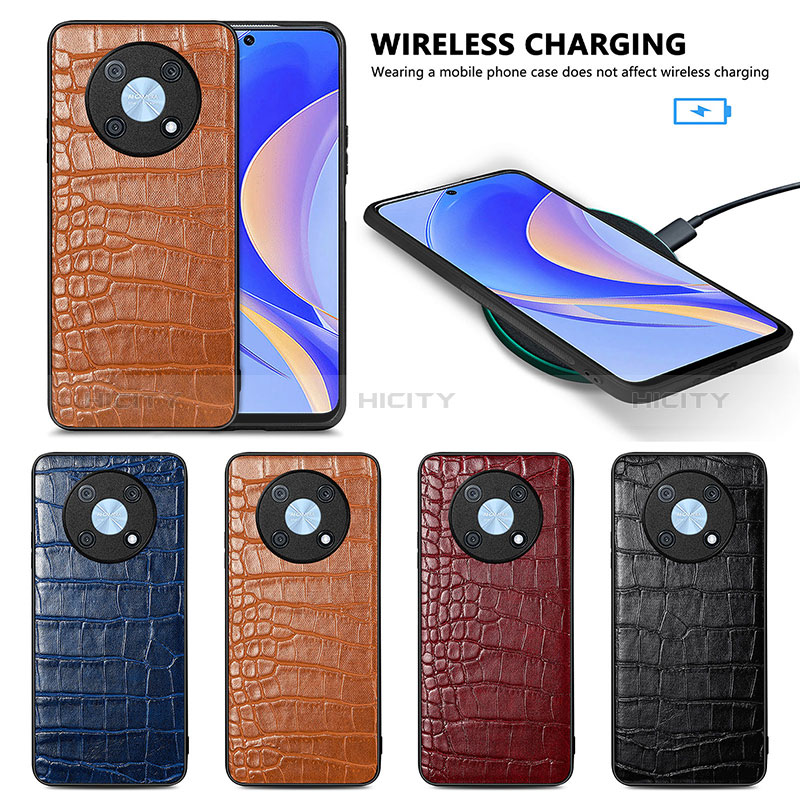 Funda Lujo Cuero Carcasa S01D para Huawei Nova Y90