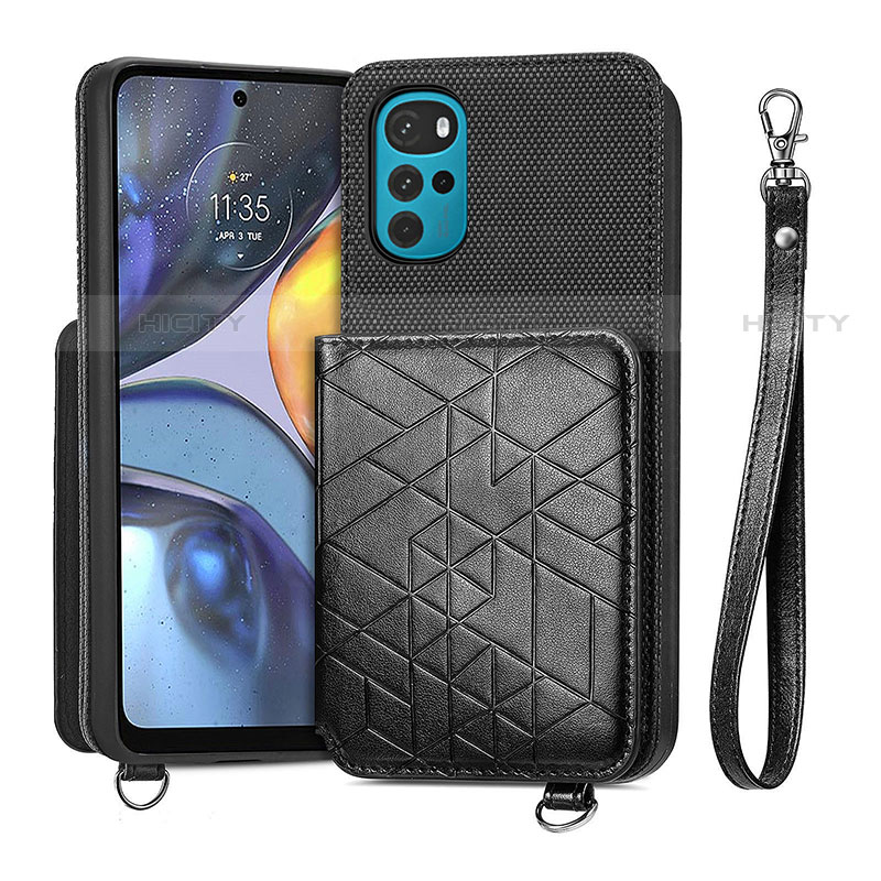 Funda Lujo Cuero Carcasa S01D para Motorola Moto G22