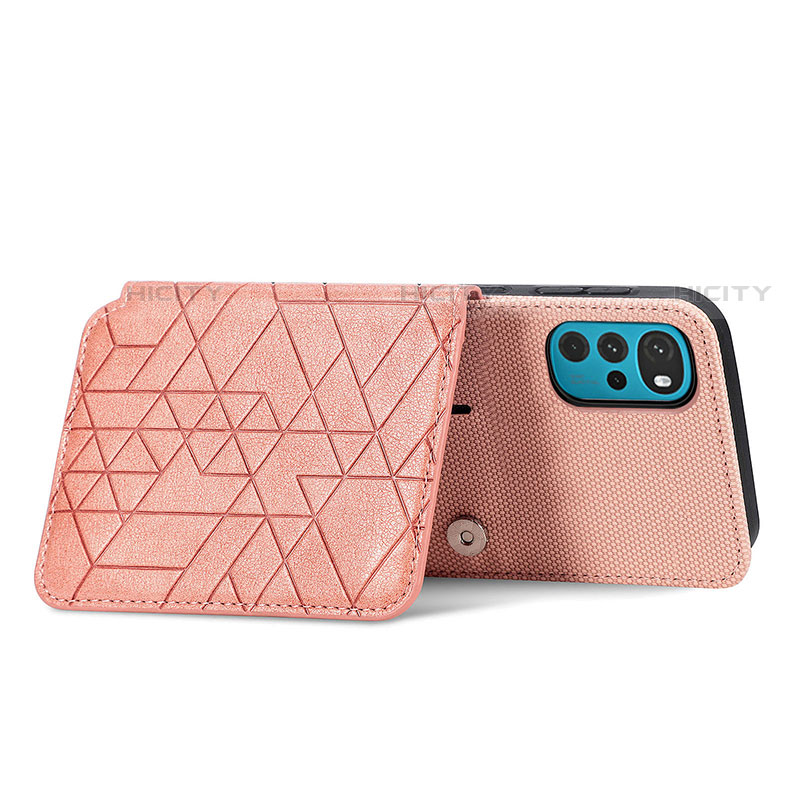 Funda Lujo Cuero Carcasa S01D para Motorola Moto G22