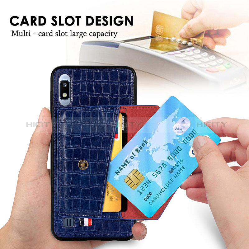 Funda Lujo Cuero Carcasa S01D para Samsung Galaxy A10