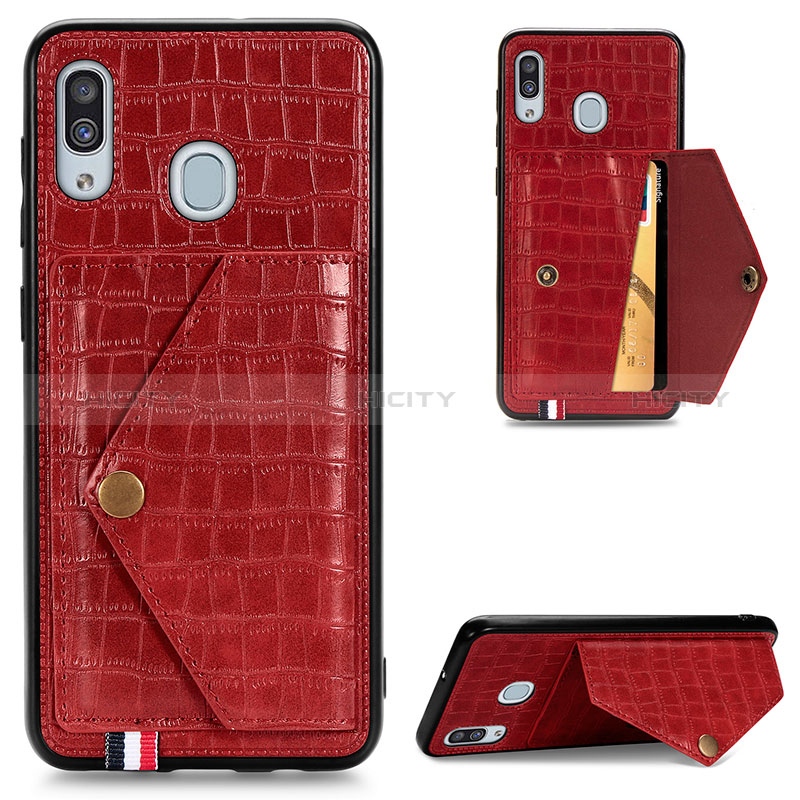 Funda Lujo Cuero Carcasa S01D para Samsung Galaxy A20