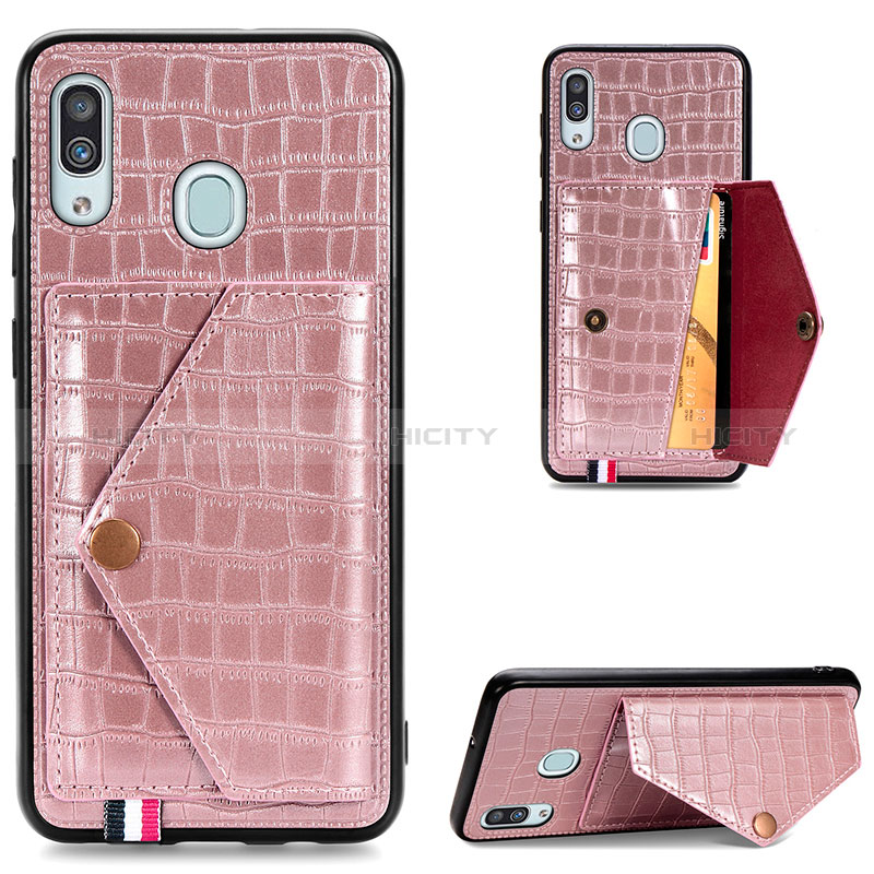 Funda Lujo Cuero Carcasa S01D para Samsung Galaxy A20