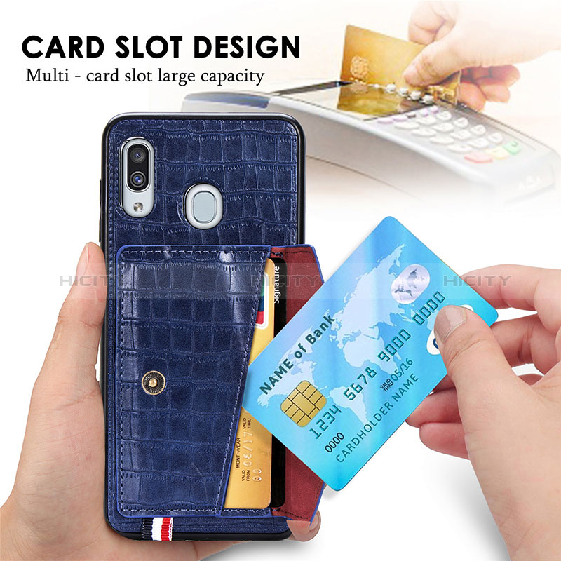 Funda Lujo Cuero Carcasa S01D para Samsung Galaxy A30