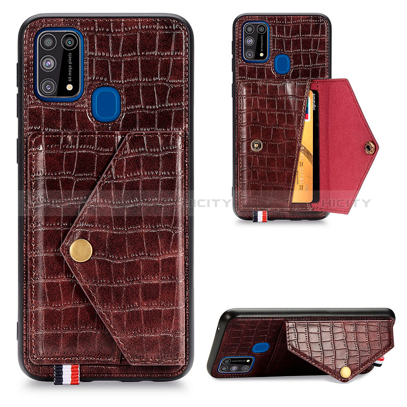 Funda Lujo Cuero Carcasa S01D para Samsung Galaxy M21s