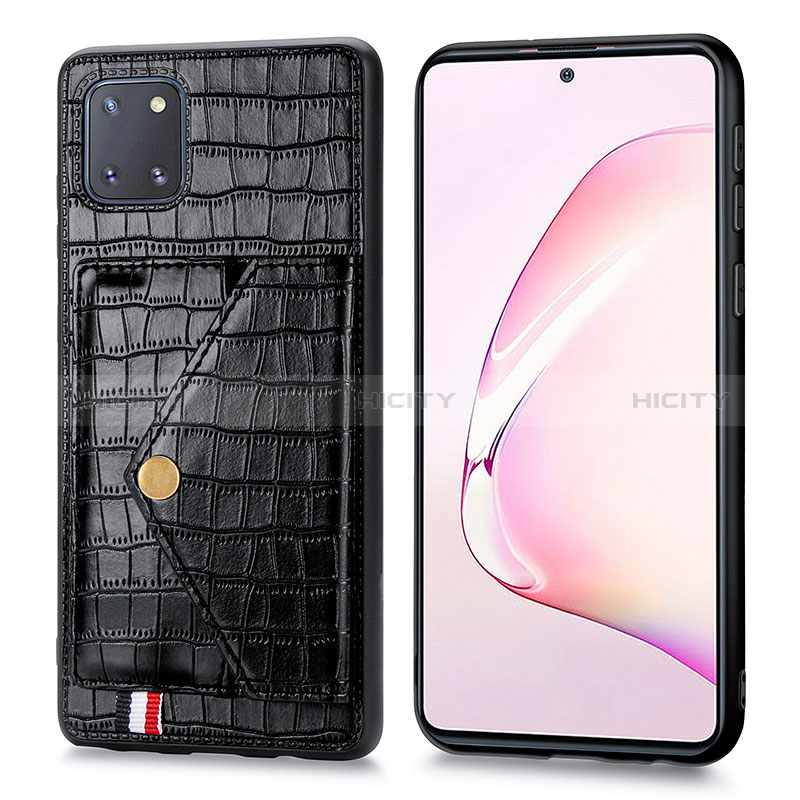 Funda Lujo Cuero Carcasa S01D para Samsung Galaxy M60s Negro