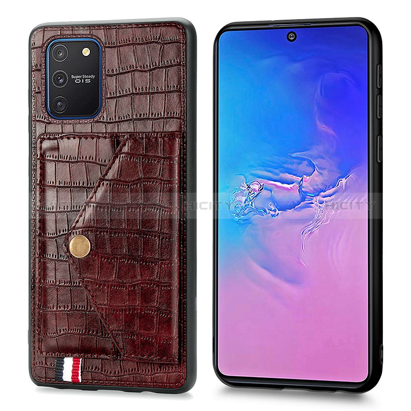 Funda Lujo Cuero Carcasa S01D para Samsung Galaxy M80S Marron