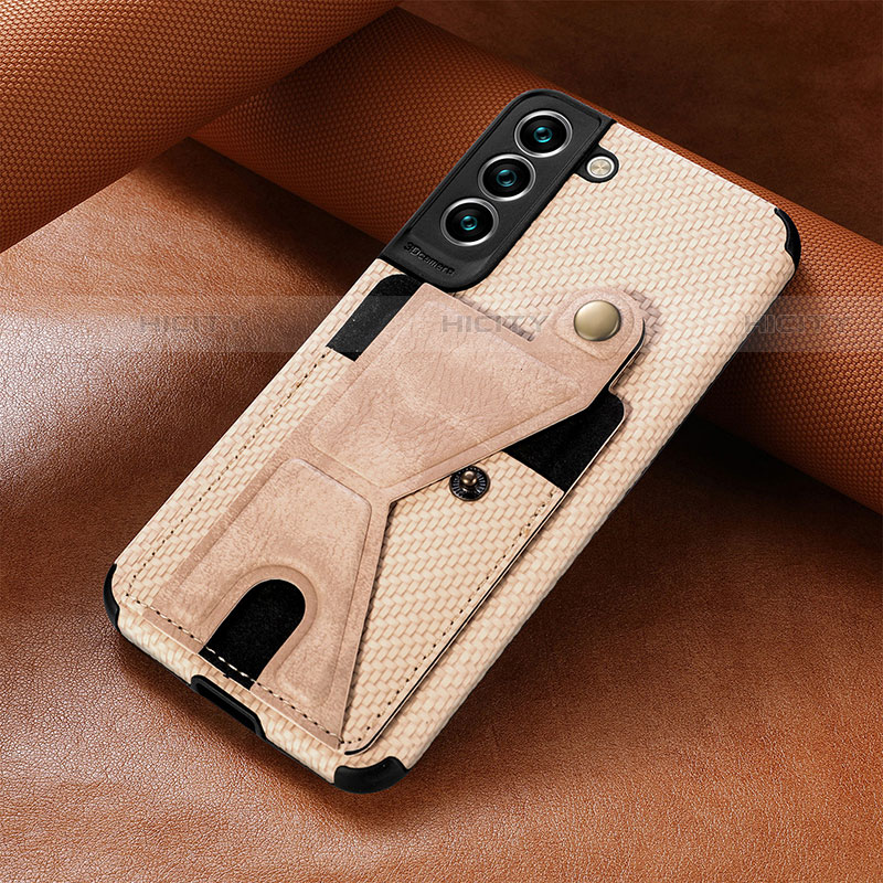 Funda Lujo Cuero Carcasa S01D para Samsung Galaxy S23 Plus 5G Oro