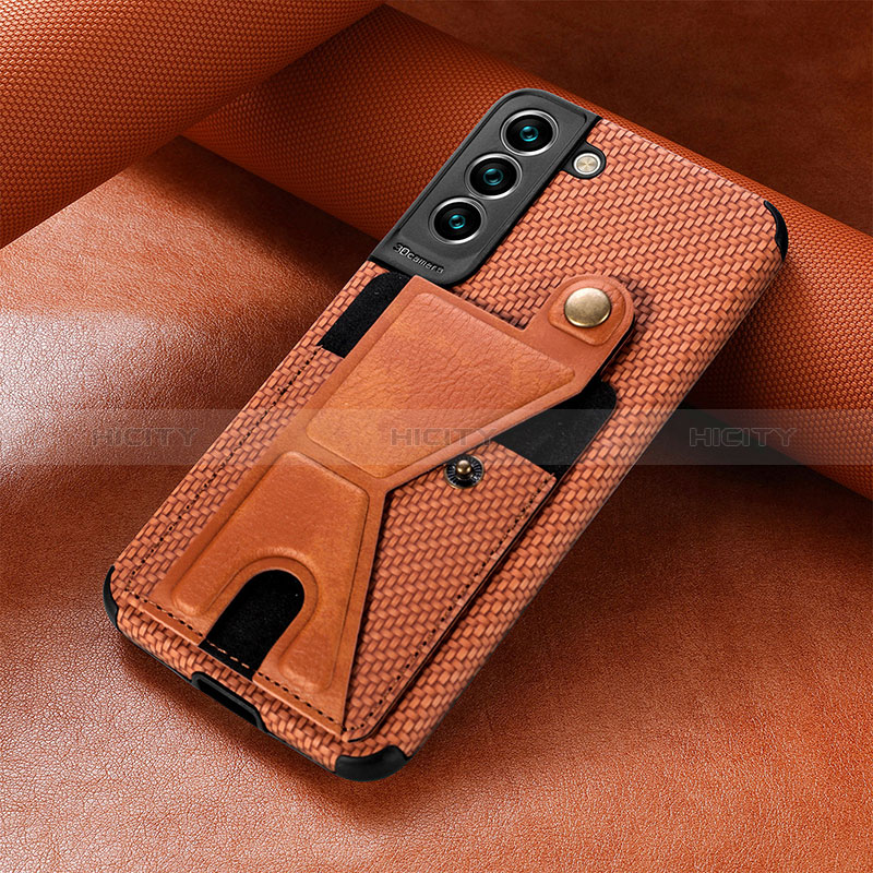 Funda Lujo Cuero Carcasa S01D para Samsung Galaxy S24 5G Marron