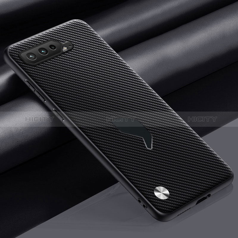 Funda Lujo Cuero Carcasa S02 para Asus ROG Phone 5 Pro Gris Oscuro