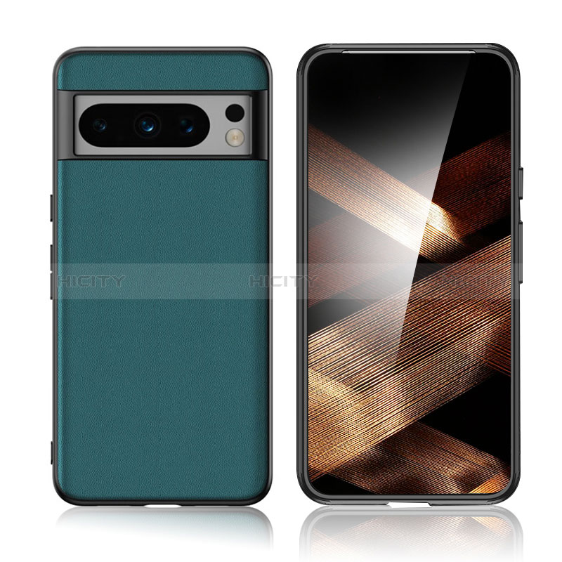 Funda Lujo Cuero Carcasa S02 para Google Pixel 8 Pro 5G Verde