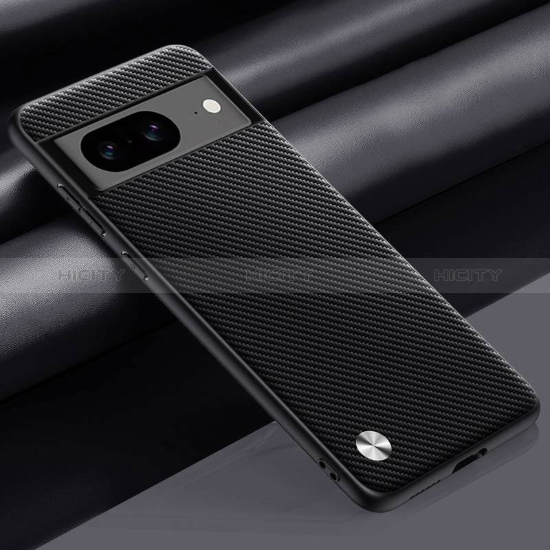 Funda Lujo Cuero Carcasa S02 para Google Pixel 8a 5G Gris Oscuro