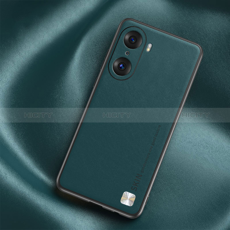 Funda Lujo Cuero Carcasa S02 para Huawei Honor 60 5G Verde