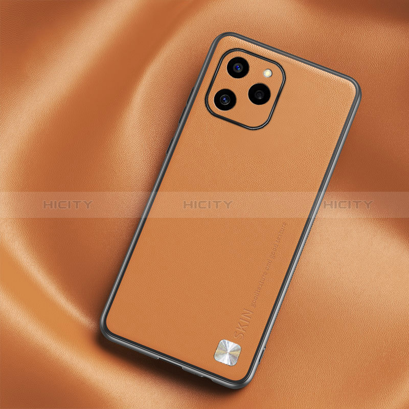 Funda Lujo Cuero Carcasa S02 para Huawei Honor 60 SE 5G Naranja