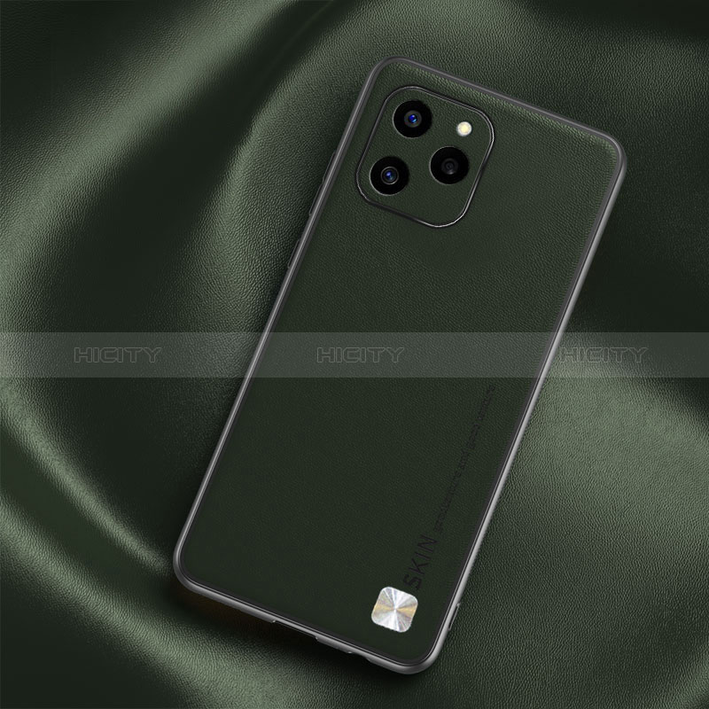 Funda Lujo Cuero Carcasa S02 para Huawei Honor 60 SE 5G Verde Noche