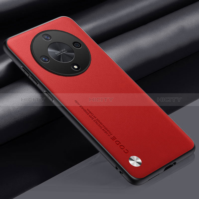 Funda Lujo Cuero Carcasa S02 para Huawei Honor Magic6 Lite 5G Rojo
