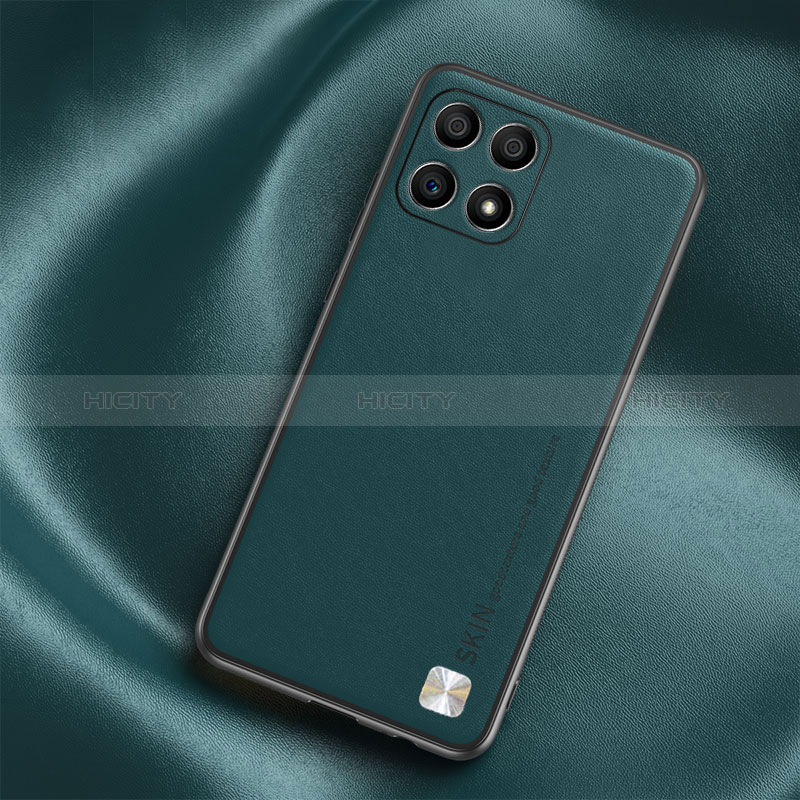 Funda Lujo Cuero Carcasa S02 para Huawei Honor X30i Cian