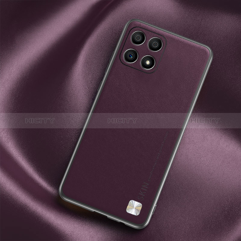 Funda Lujo Cuero Carcasa S02 para Huawei Honor X30i Morado