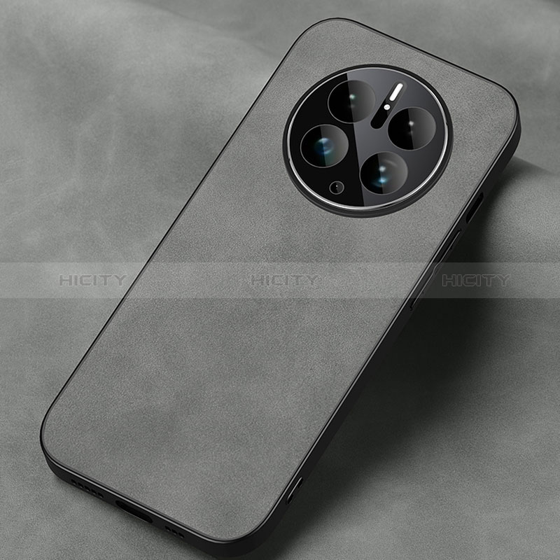 Funda Lujo Cuero Carcasa S02 para Huawei Mate 50E Gris