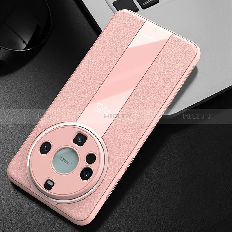 Funda Lujo Cuero Carcasa S02 para Huawei Mate 60 Pro+ Plus Rosa