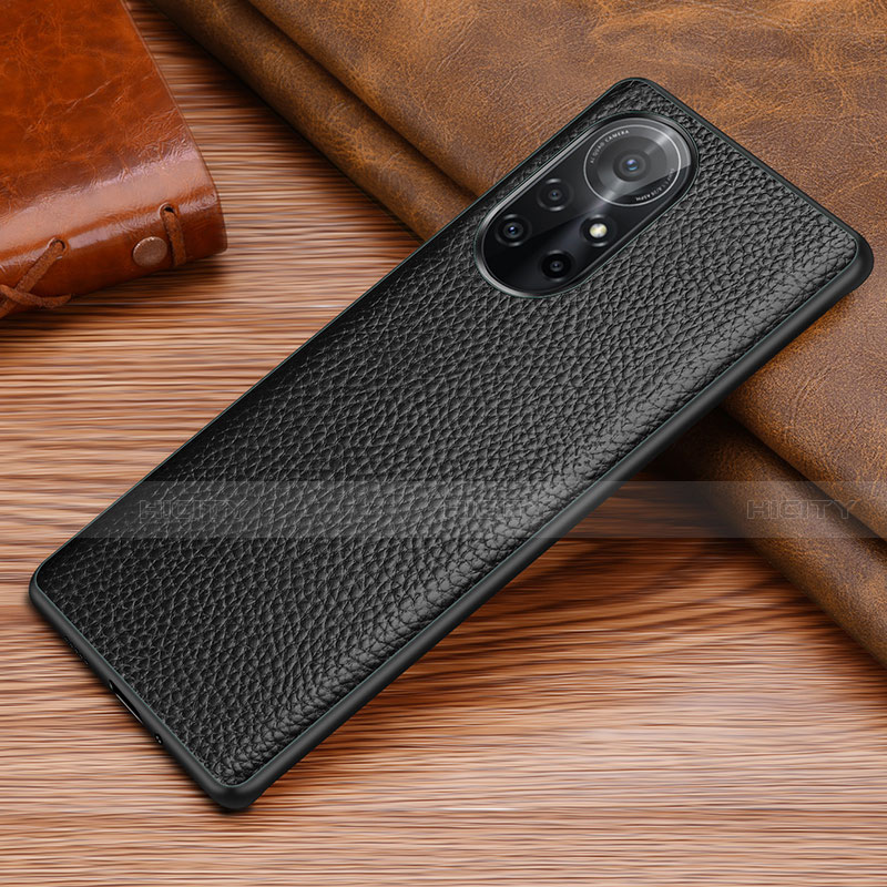 Funda Lujo Cuero Carcasa S02 para Huawei Nova 8 Pro 5G Negro