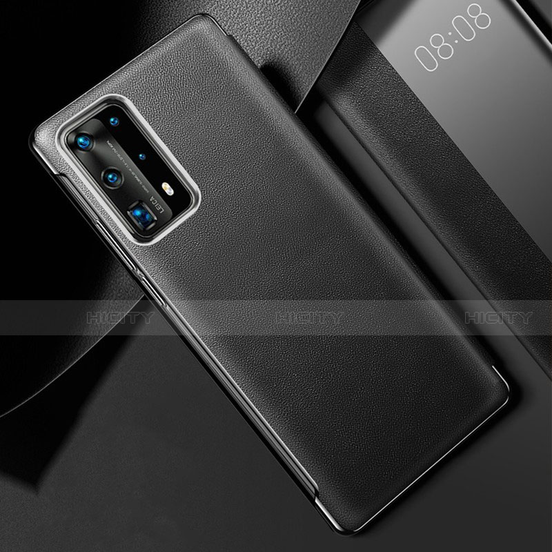 Funda Lujo Cuero Carcasa S02 para Huawei P40 Pro+ Plus Negro