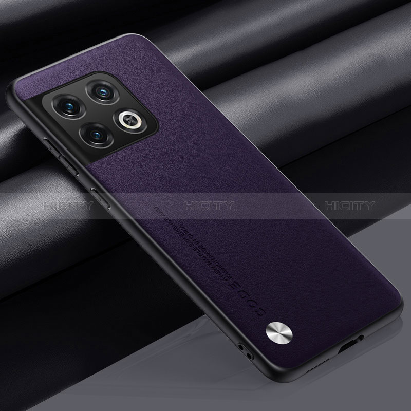 Funda Lujo Cuero Carcasa S02 para OnePlus 10 Pro 5G Morado