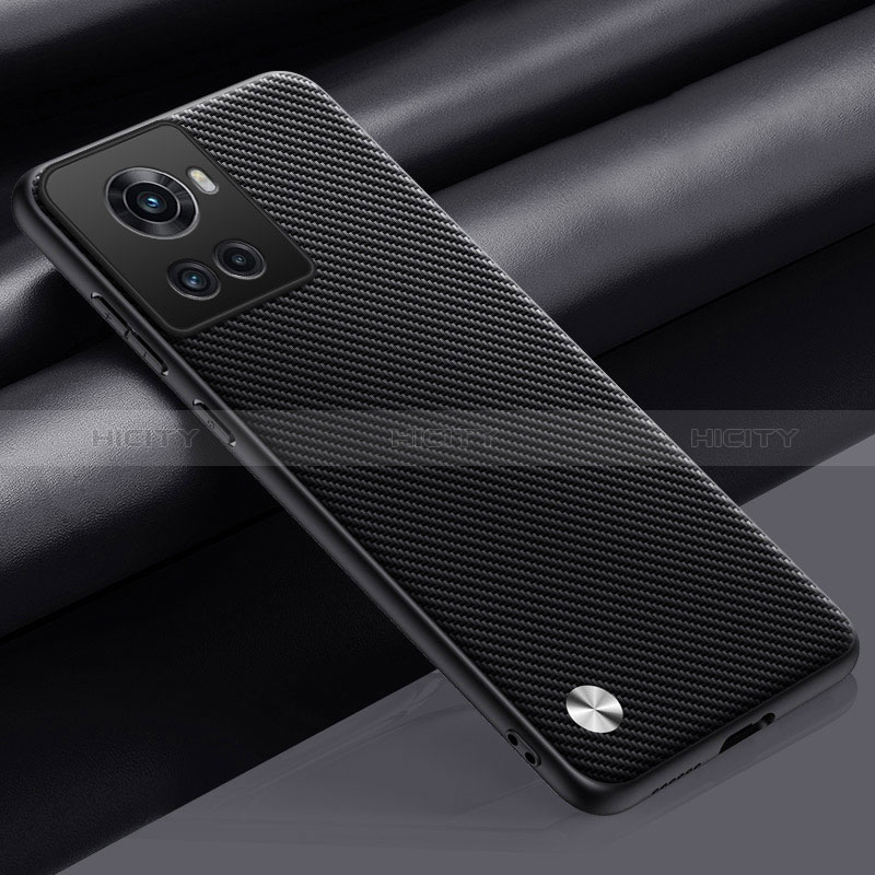 Funda Lujo Cuero Carcasa S02 para OnePlus 10R 5G Gris Oscuro