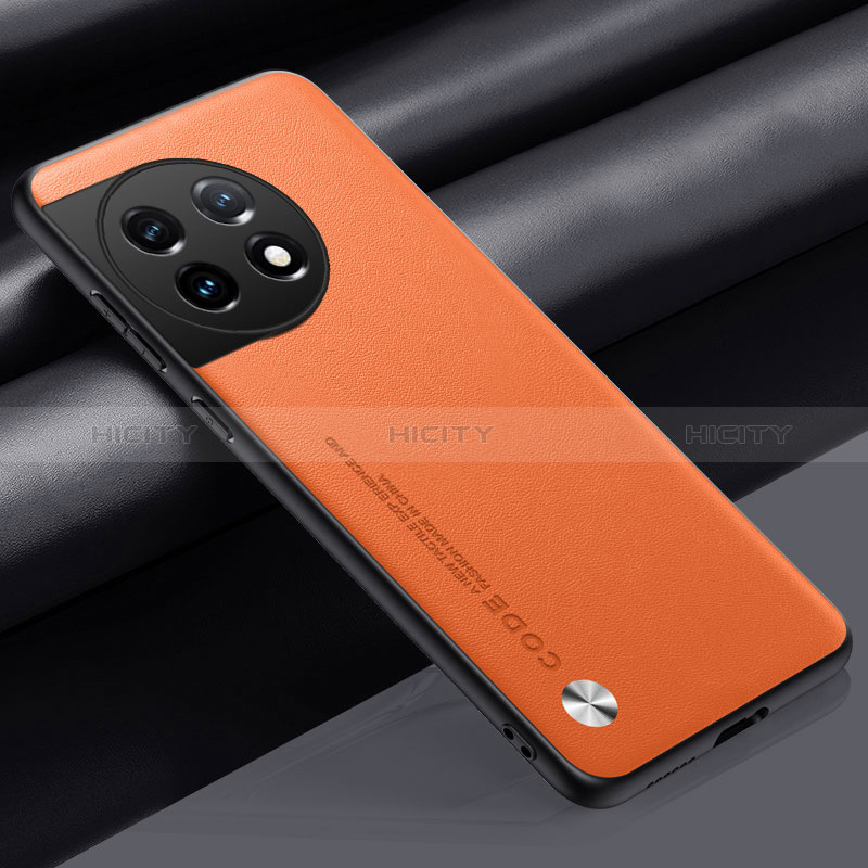 Funda Lujo Cuero Carcasa S02 para OnePlus 11 5G Naranja