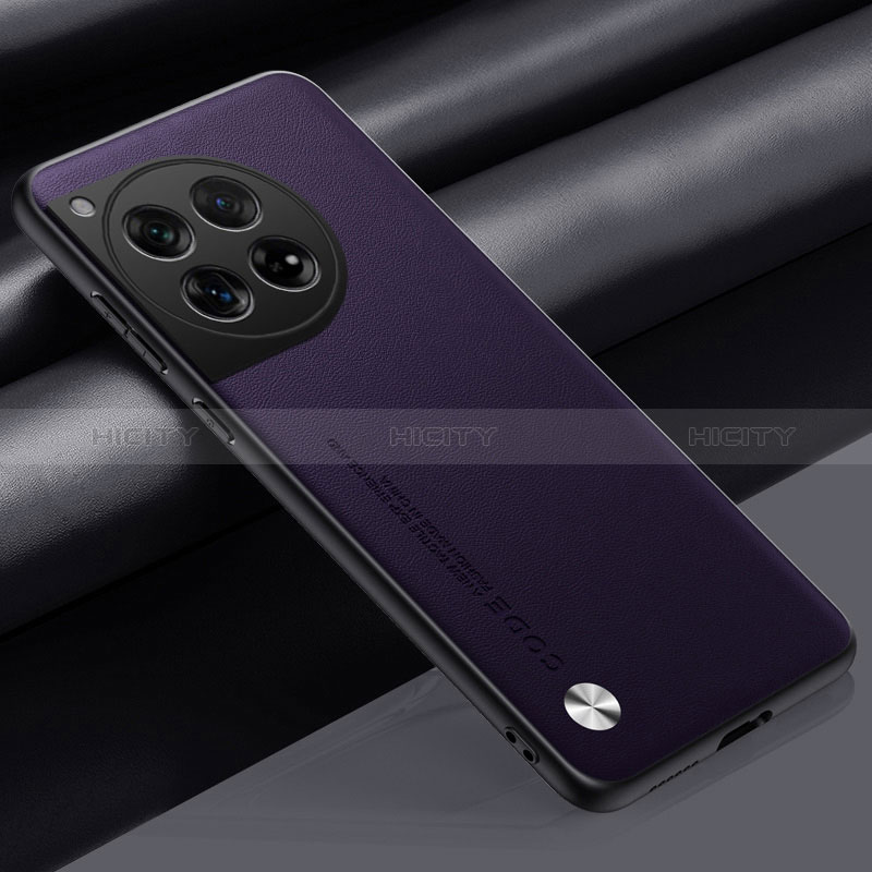 Funda Lujo Cuero Carcasa S02 para OnePlus 12R 5G Morado