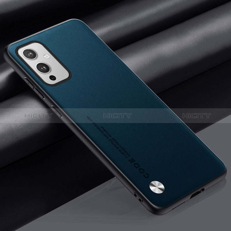 Funda Lujo Cuero Carcasa S02 para OnePlus 9 5G Cian