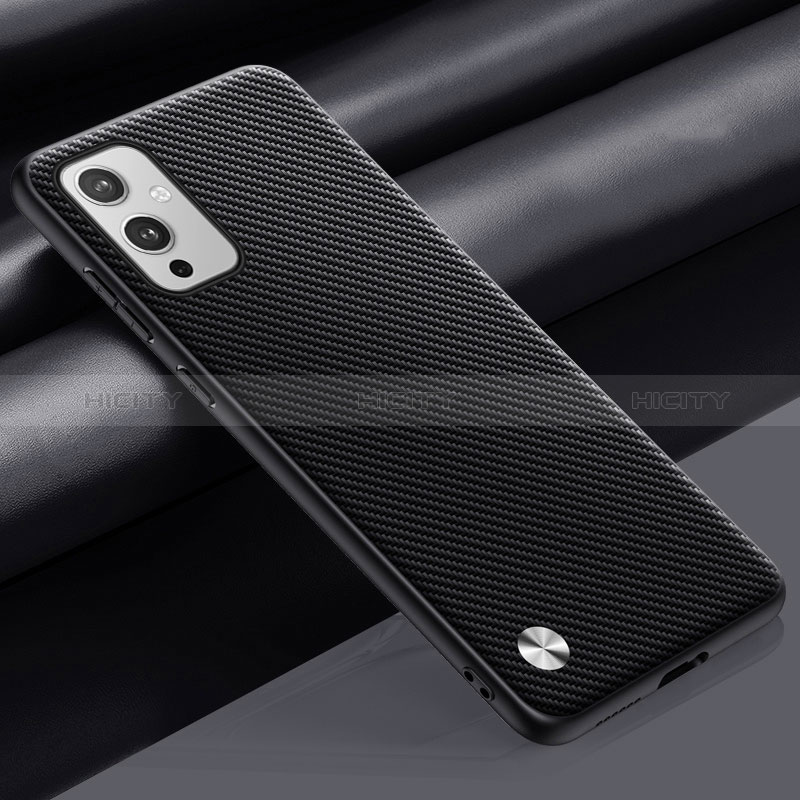 Funda Lujo Cuero Carcasa S02 para OnePlus 9 5G Gris Oscuro