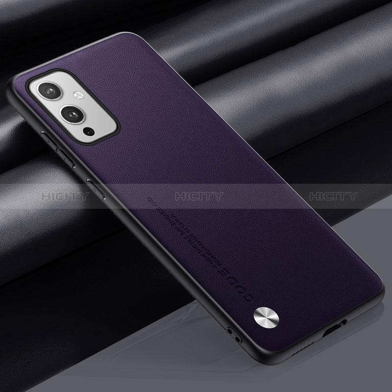 Funda Lujo Cuero Carcasa S02 para OnePlus 9 5G Morado