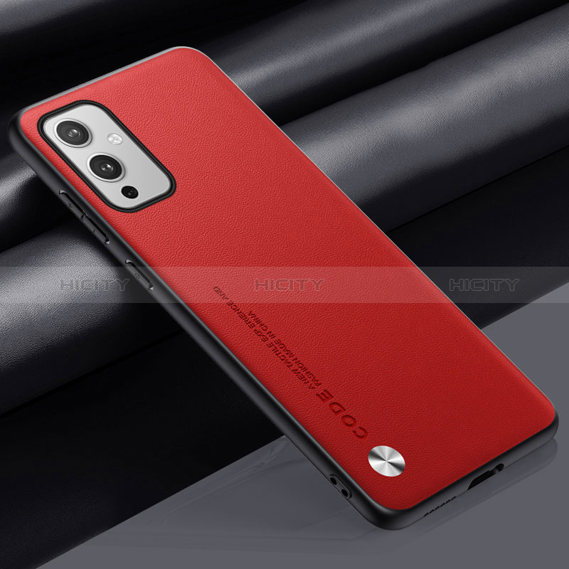 Funda Lujo Cuero Carcasa S02 para OnePlus 9 5G Rojo