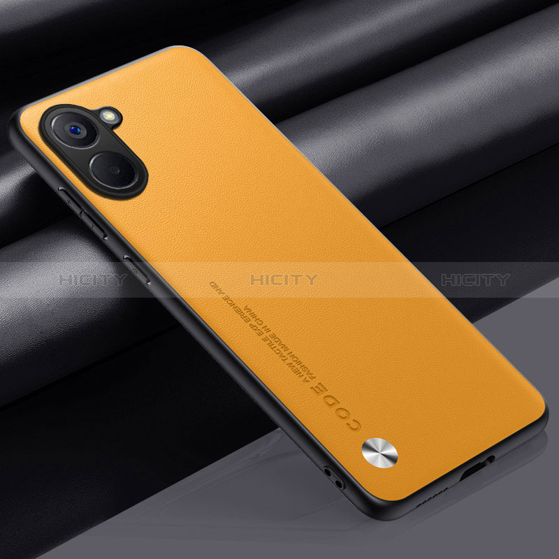 Funda Lujo Cuero Carcasa S02 para Realme 10S 5G Amarillo