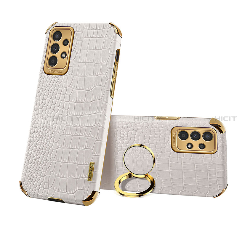 Funda Lujo Cuero Carcasa S02 para Samsung Galaxy A13 4G Blanco