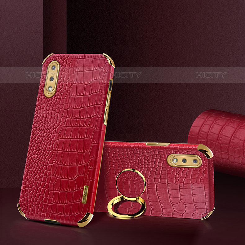 Funda Lujo Cuero Carcasa S02 para Samsung Galaxy M02 Rojo