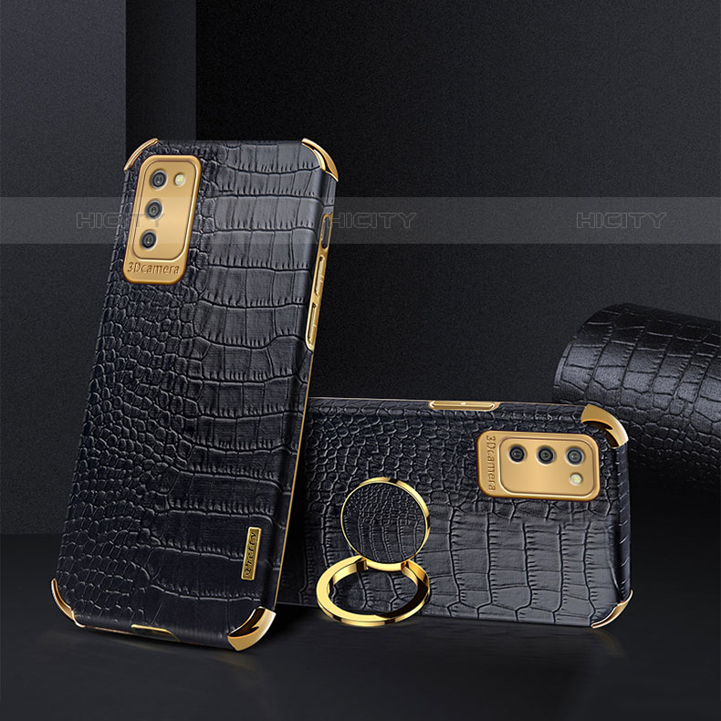 Funda Lujo Cuero Carcasa S02 para Samsung Galaxy M02s Negro