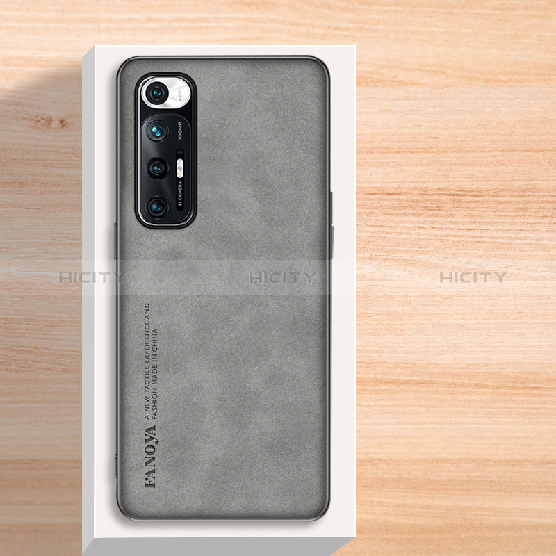 Funda Lujo Cuero Carcasa S02 para Xiaomi Mi 10S 5G Gris