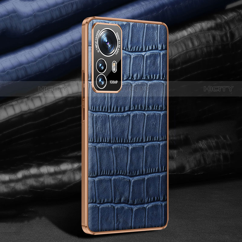 Funda Lujo Cuero Carcasa S02 para Xiaomi Mi 12X 5G Azul