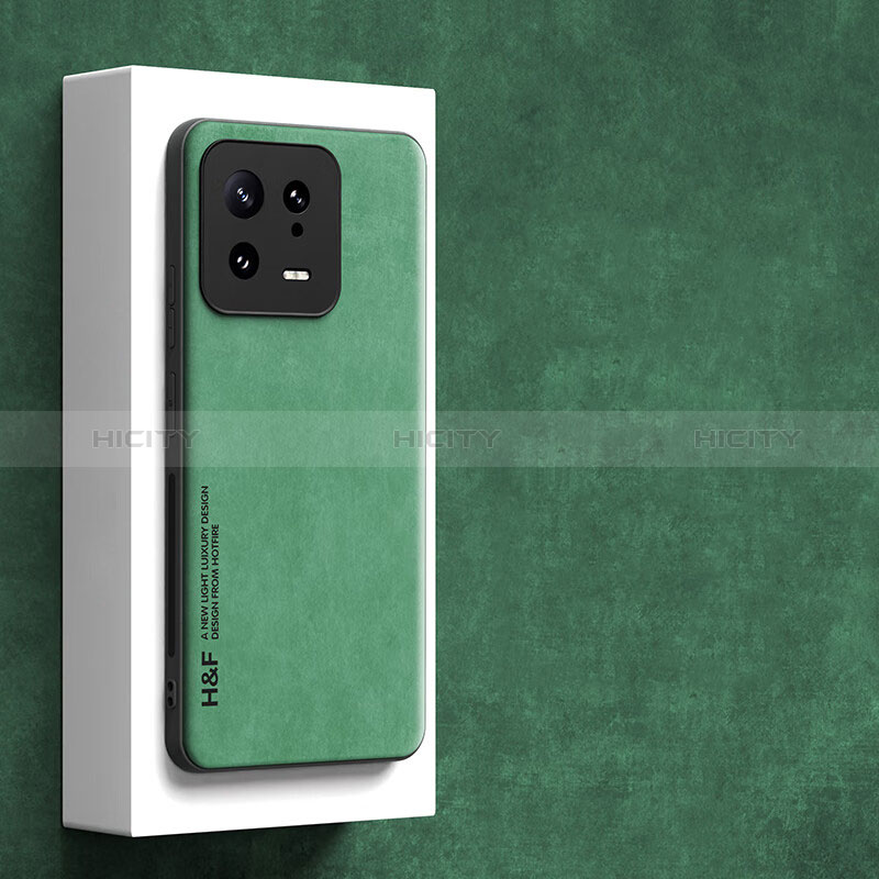 Funda Lujo Cuero Carcasa S02 para Xiaomi Mi 13 5G Verde