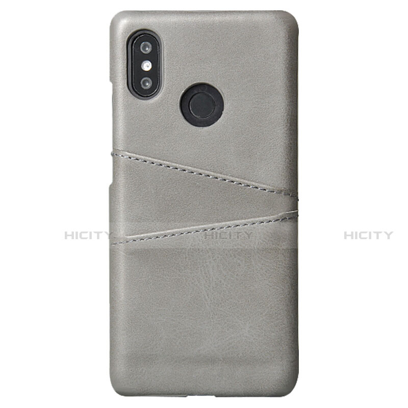 Funda Lujo Cuero Carcasa S02 para Xiaomi Mi 8 Gris