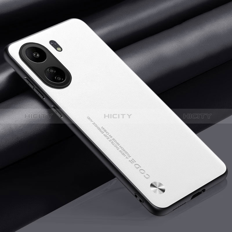 Funda Lujo Cuero Carcasa S02 para Xiaomi Poco C65 Blanco