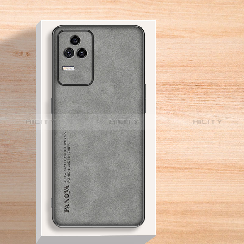 Funda Lujo Cuero Carcasa S02 para Xiaomi Redmi K50 5G Gris