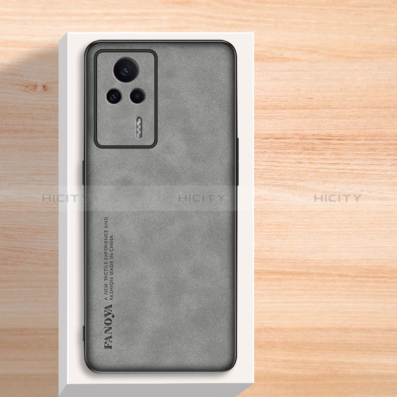 Funda Lujo Cuero Carcasa S02 para Xiaomi Redmi K60E 5G Gris