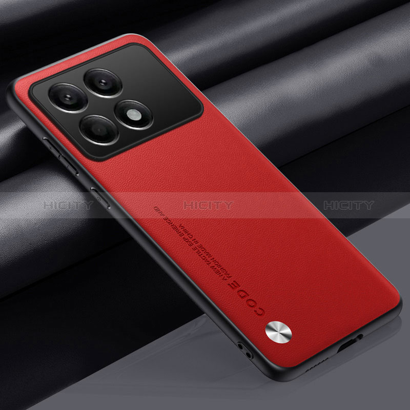 Funda Lujo Cuero Carcasa S02 para Xiaomi Redmi K70E 5G Rojo